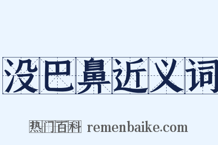 没巴鼻近义词是什么意思的图片